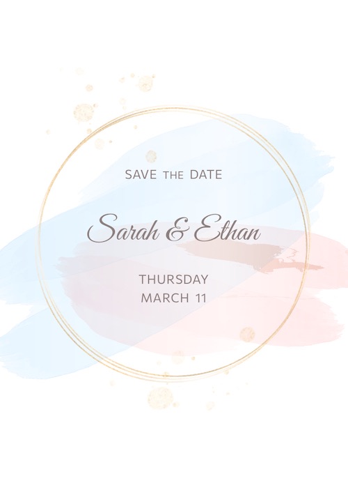 Luxury wedding invitation with RSVP