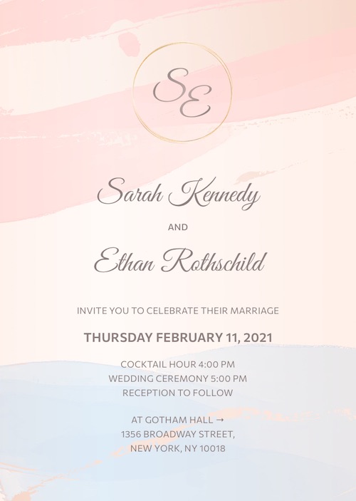 Luxury bar mitzvah invitation with RSVP