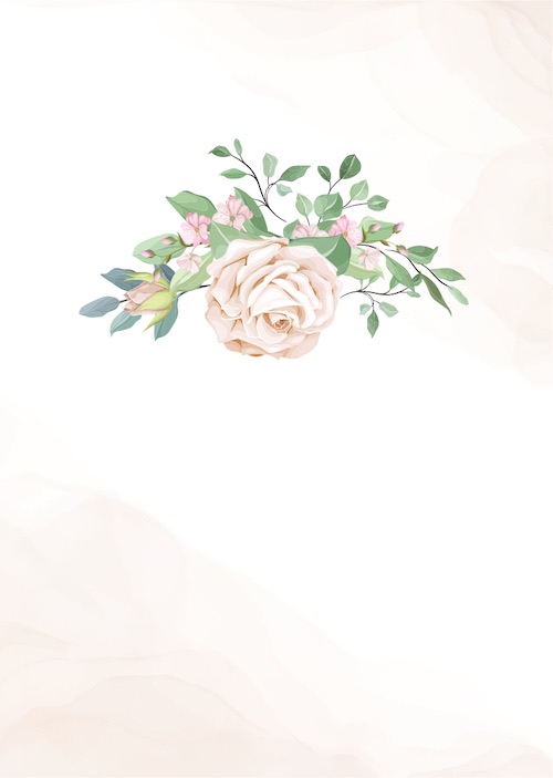 Flower bar mitzvah invitation with RSVP