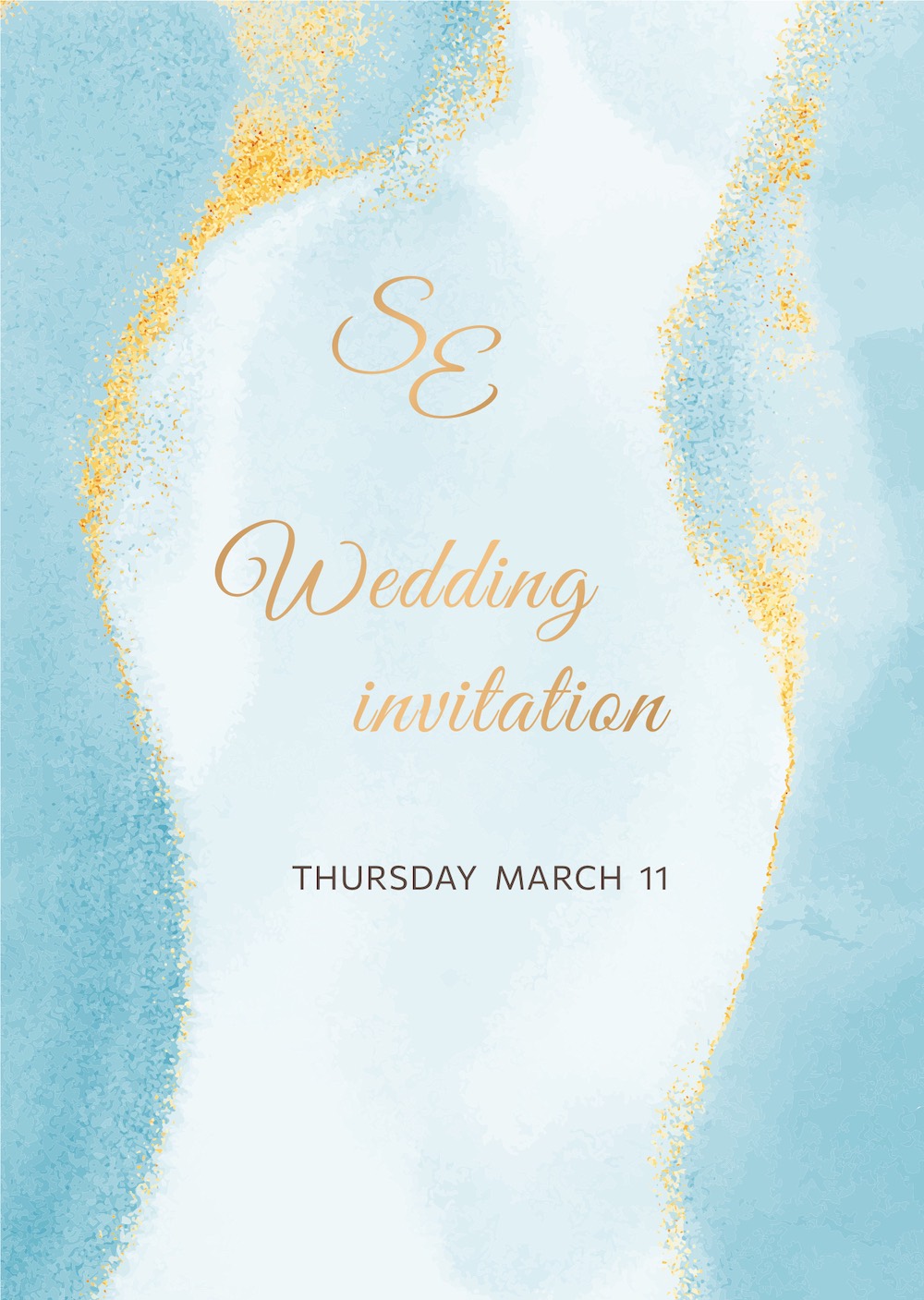 Romantic girl birthday invitation with RSVP