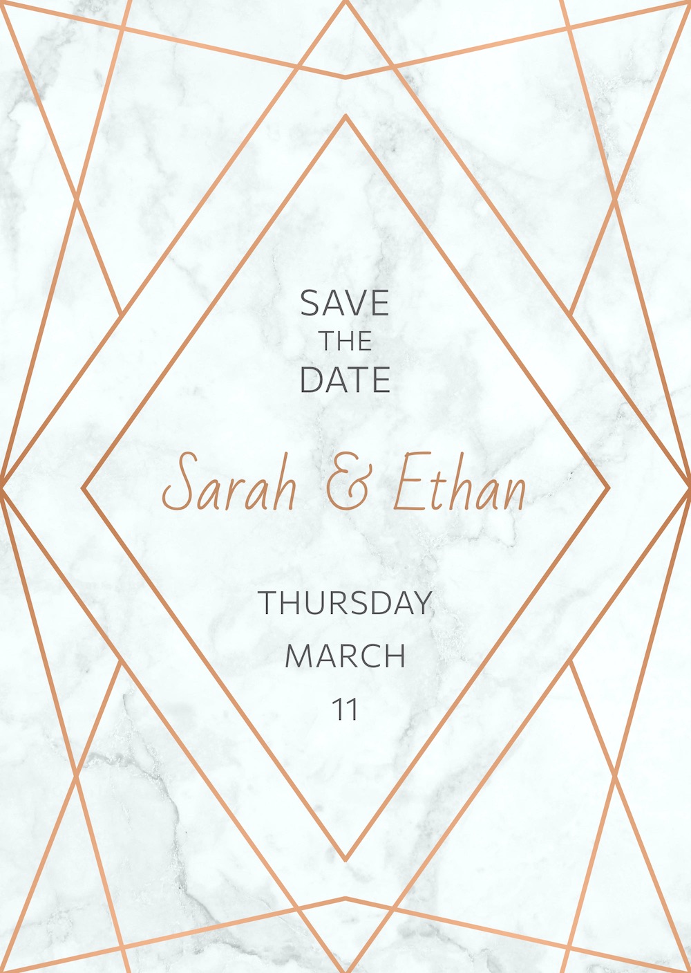 Luxury texture wedding invitation with RSVP
