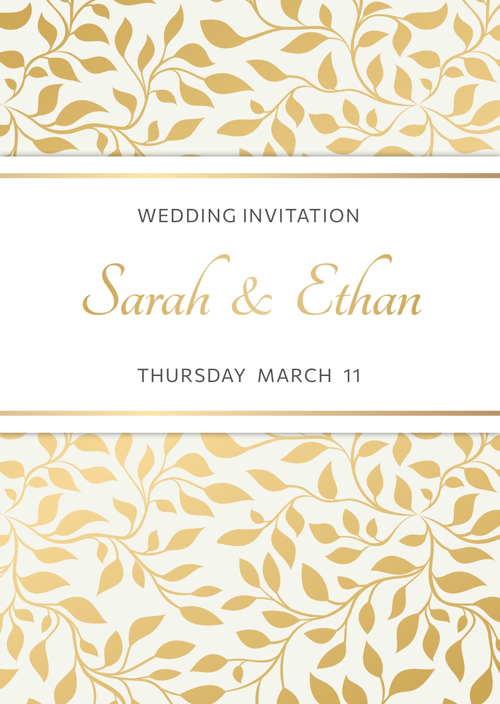 Luxury Anniversary online invitation with RSVP