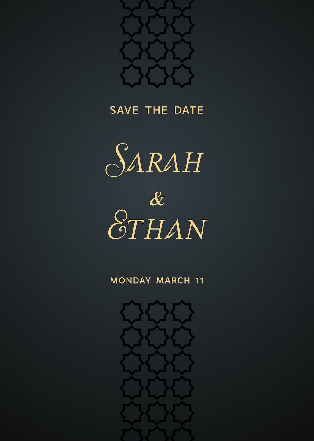 Dark luxury birthday online invitation with RSVP