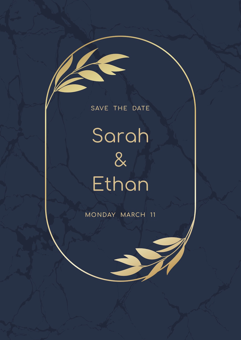 Luxury wedding bar mitzvah invitation with RSVP
